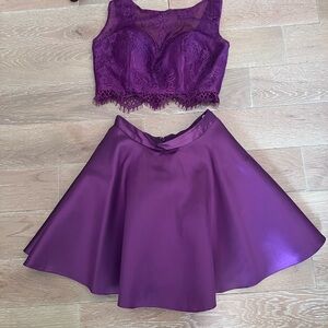 Alyce Paris 2 Piece Plum Formal Mini Set, Size 8